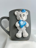 Mug Teddy with blue heart