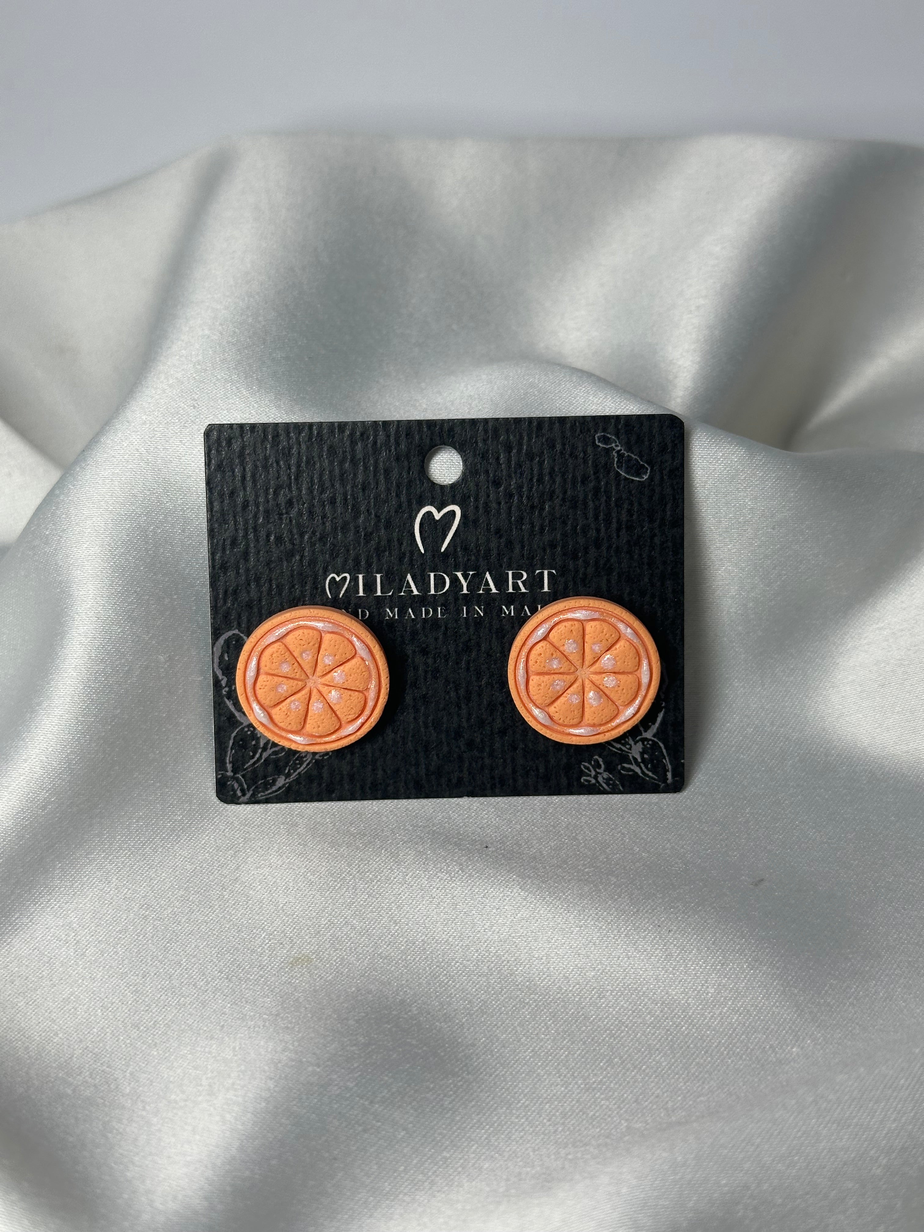 Earrings Orange Slice