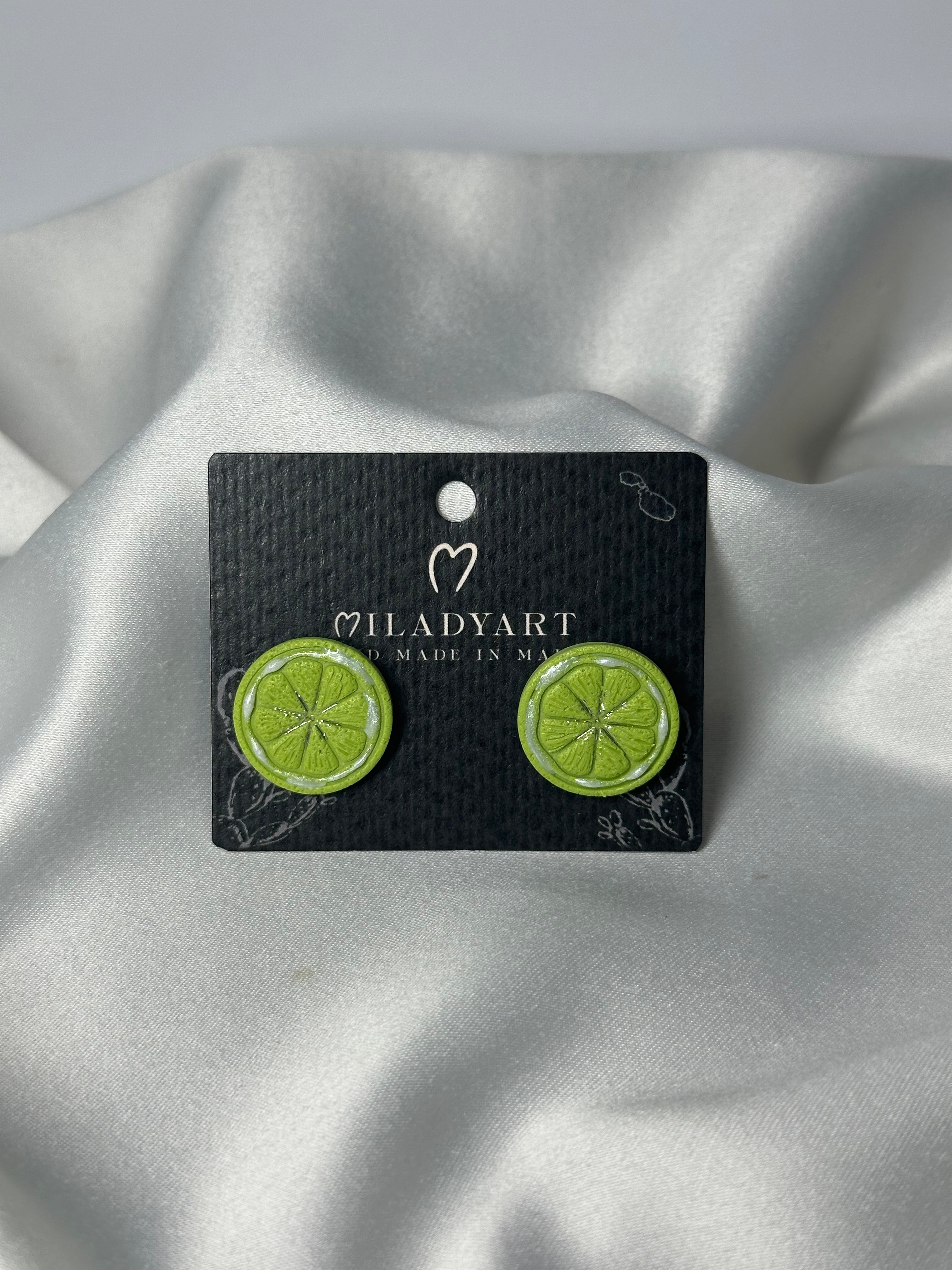 Earrings Lime Slice