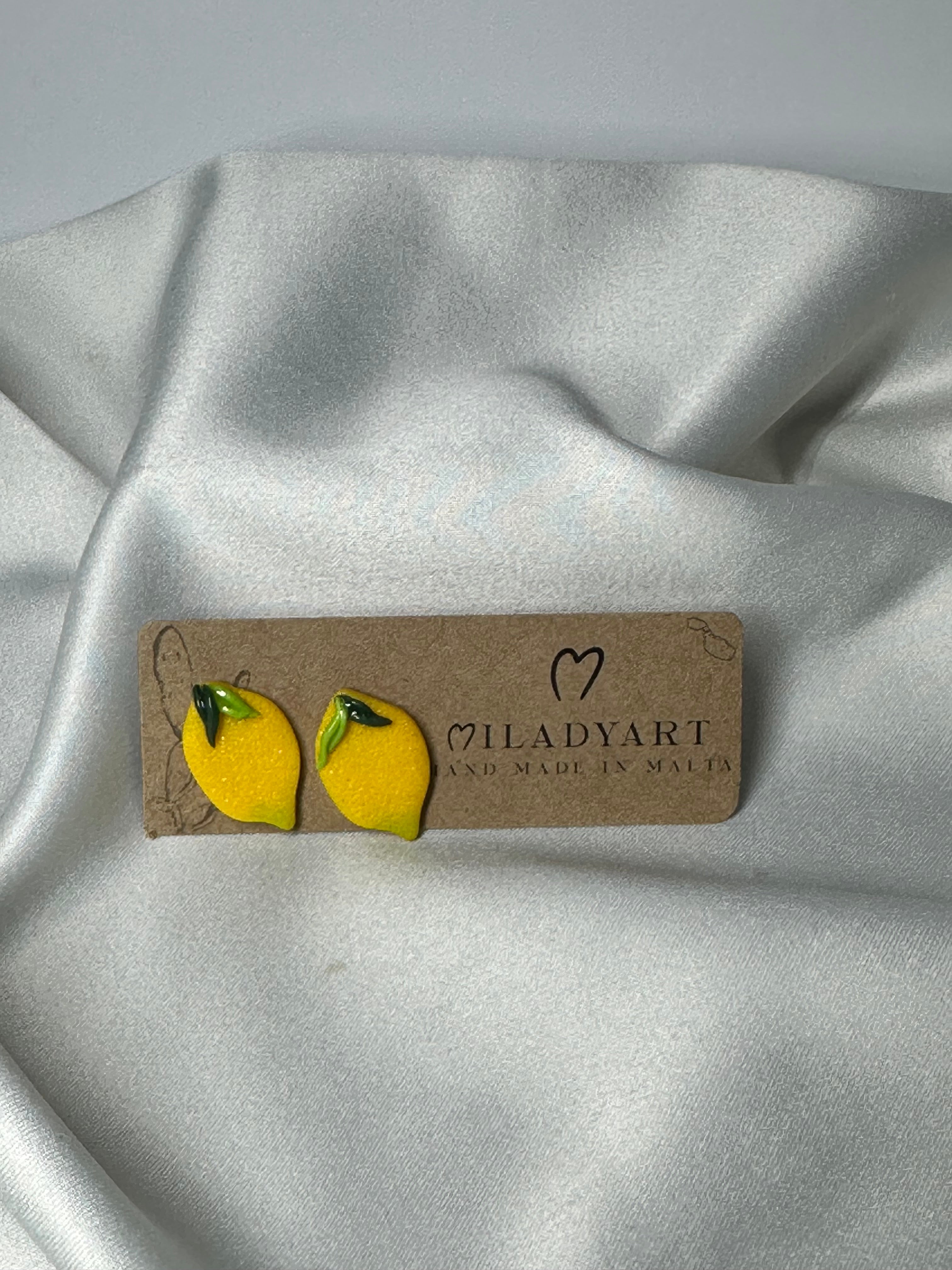 Earrings Lemon Fruit