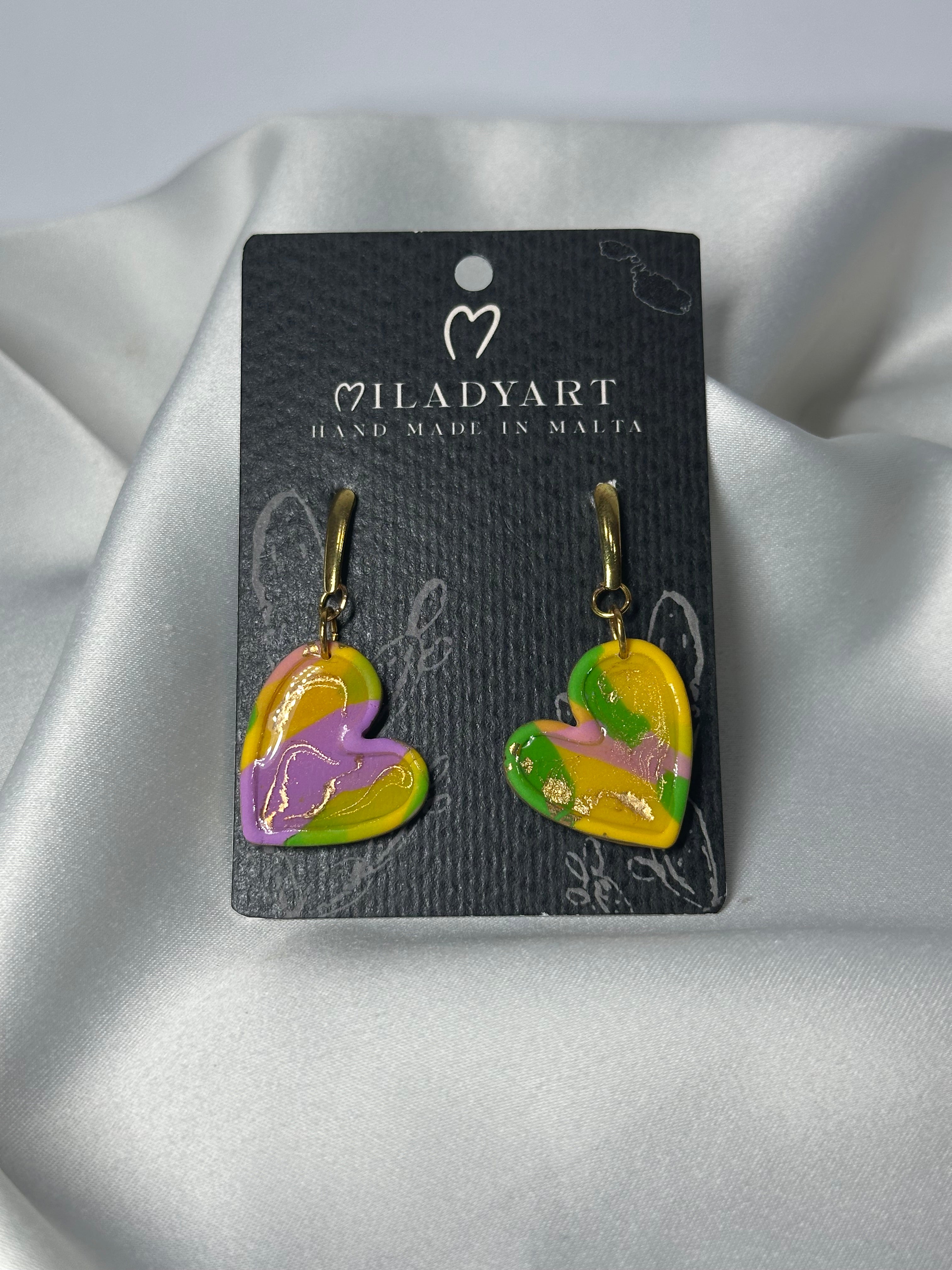 Earrings Pendent Fantasy Heart