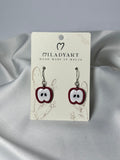 Earrings Red Pendent Apple