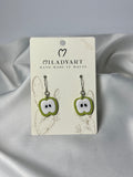 Earrings Green Pendent Apple