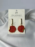 Earrings Pendent Orange Yellow Petal