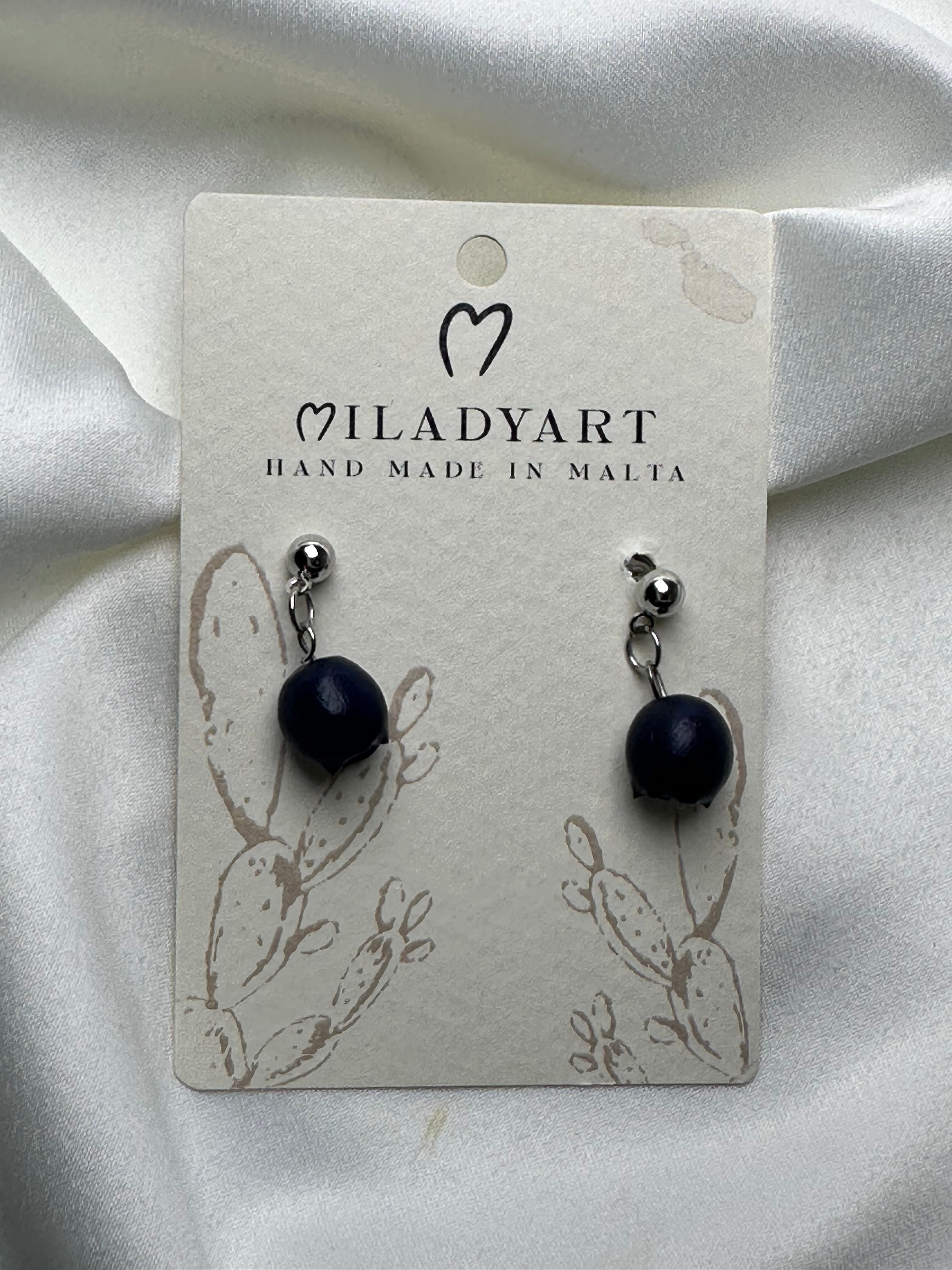 Earrings Pendent 3D Blueberry