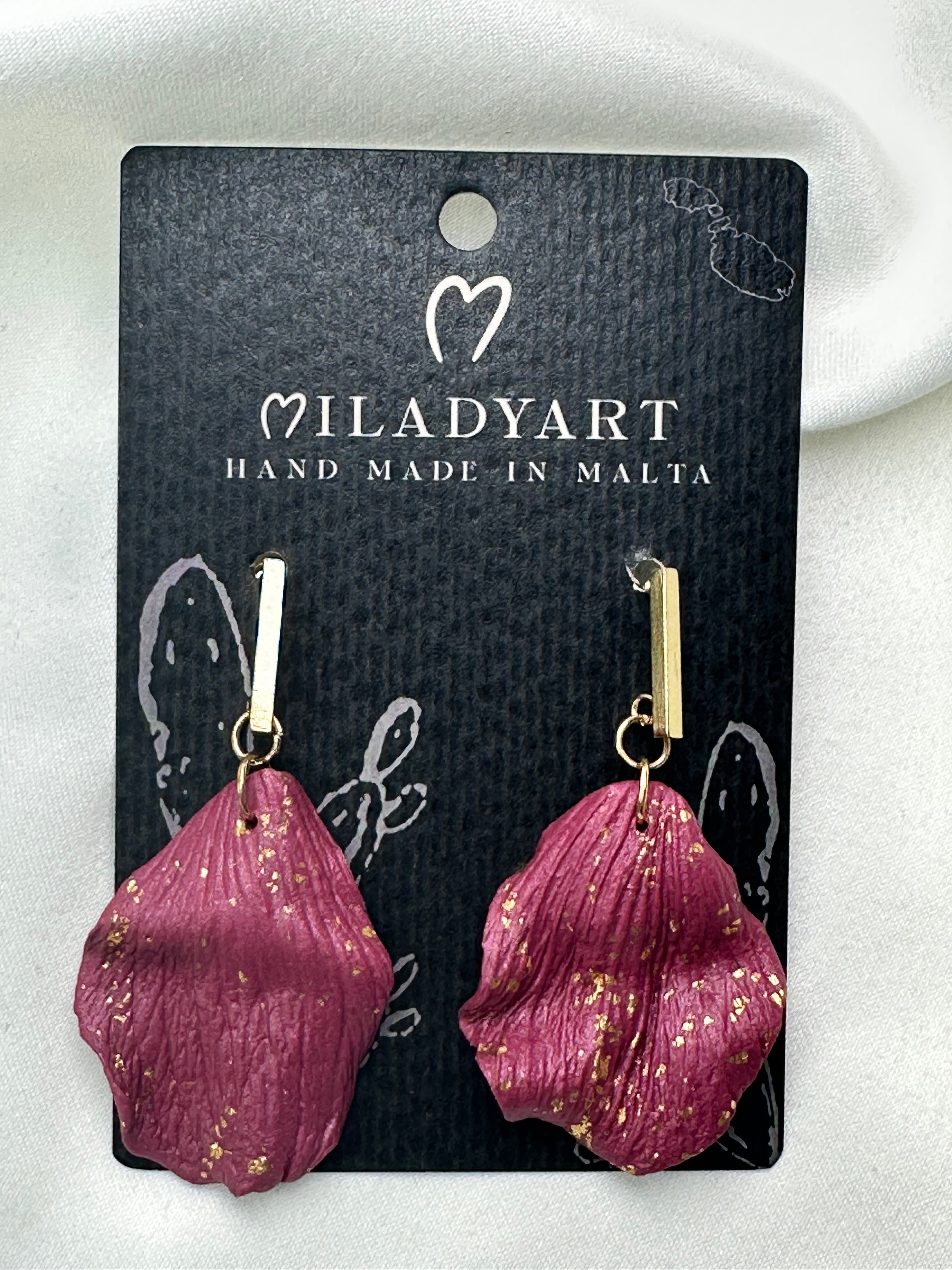 Earrings Pendent Amaranth Flower Petals
