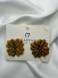 Earrings Mustard Color Flower