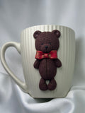 Mug White With Teddy Bear Brown