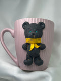 Mug Rose With Teddy Bear Gray