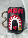 Mug Black Rainbow Red Christmas Decoration Mom