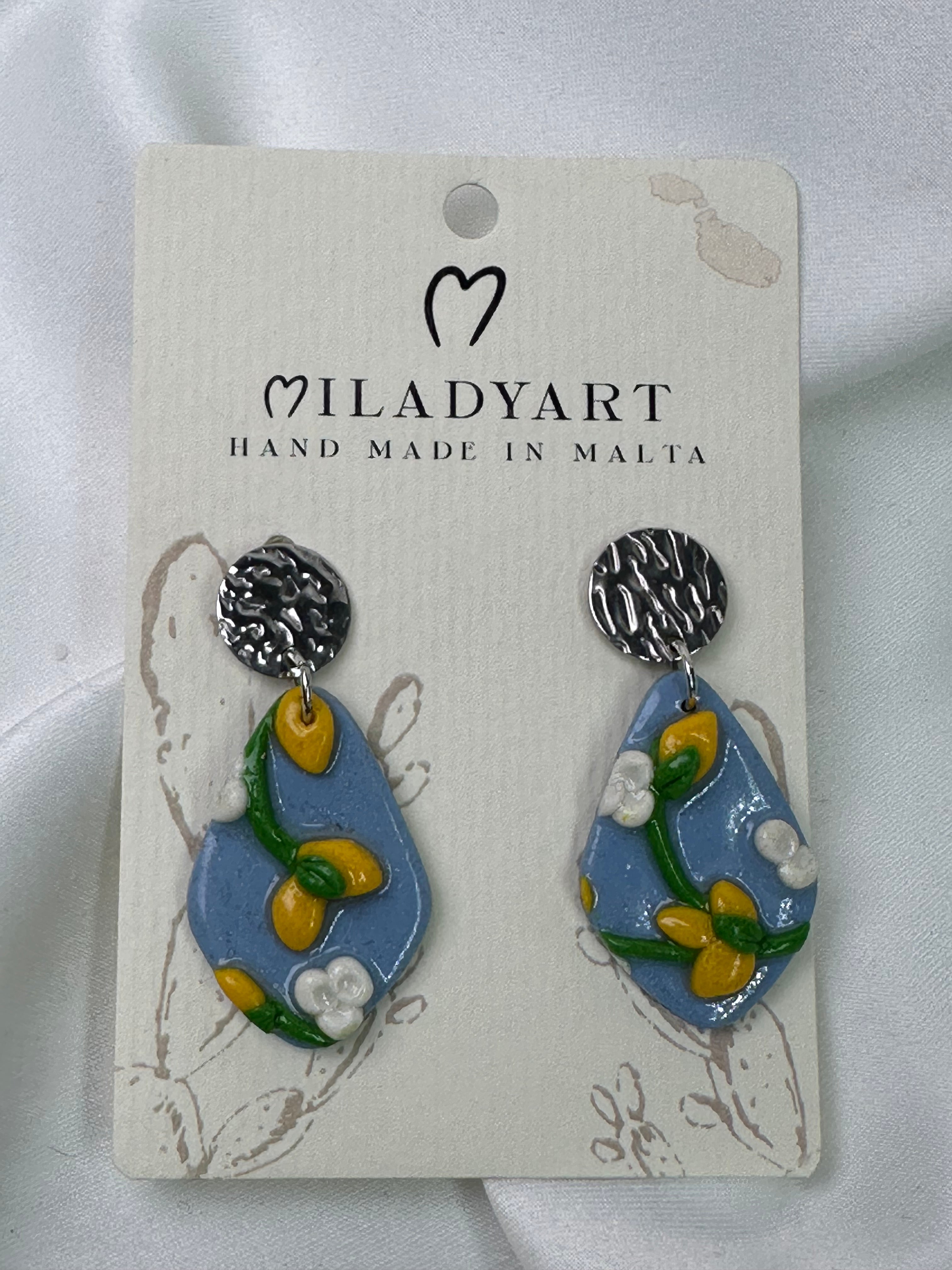 Earrings Pendant Lemon Fruit