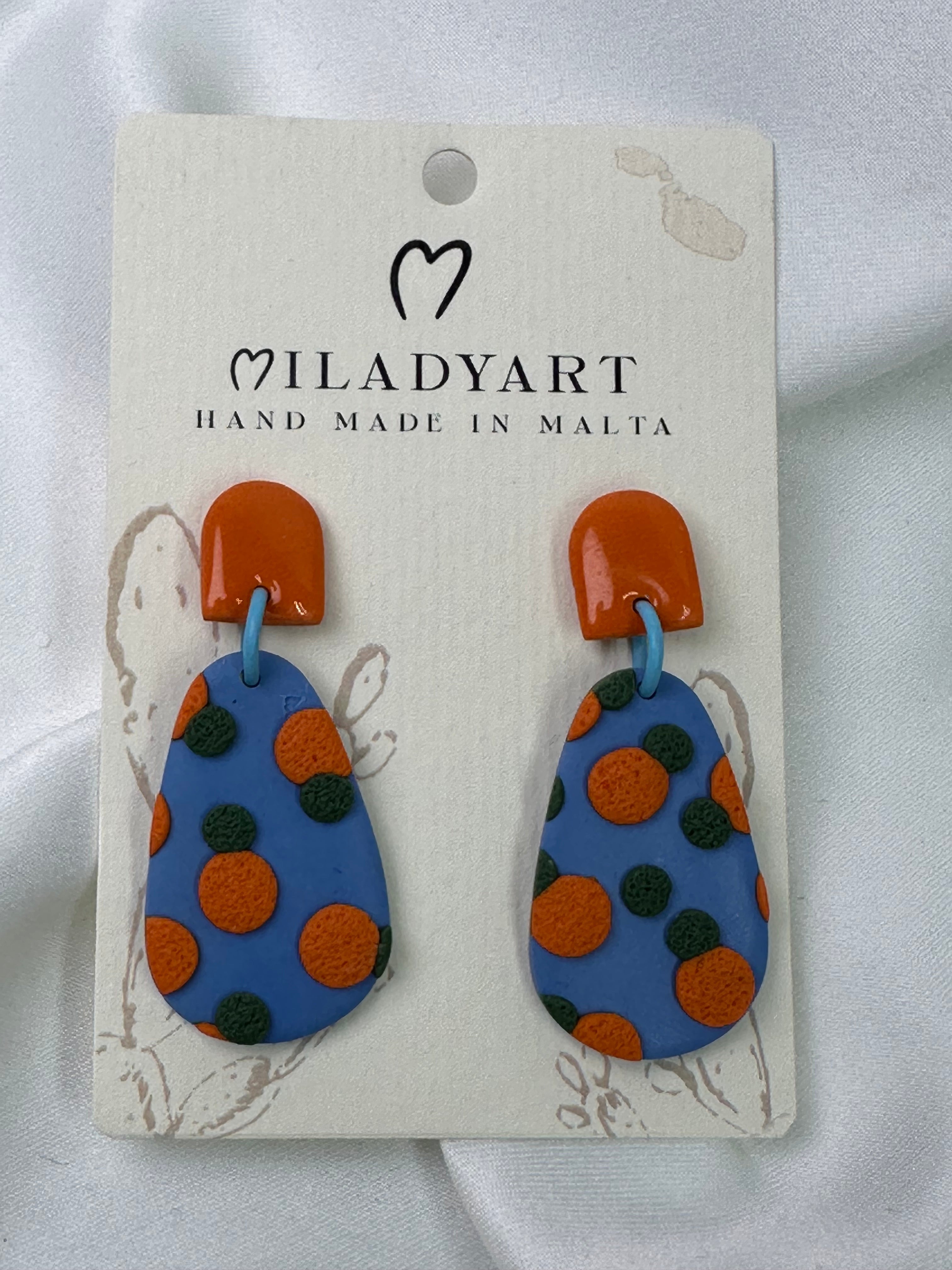 Earrings Pendant Orange Fruit