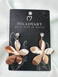 Earrings Pendant Flower Fantasy Brown