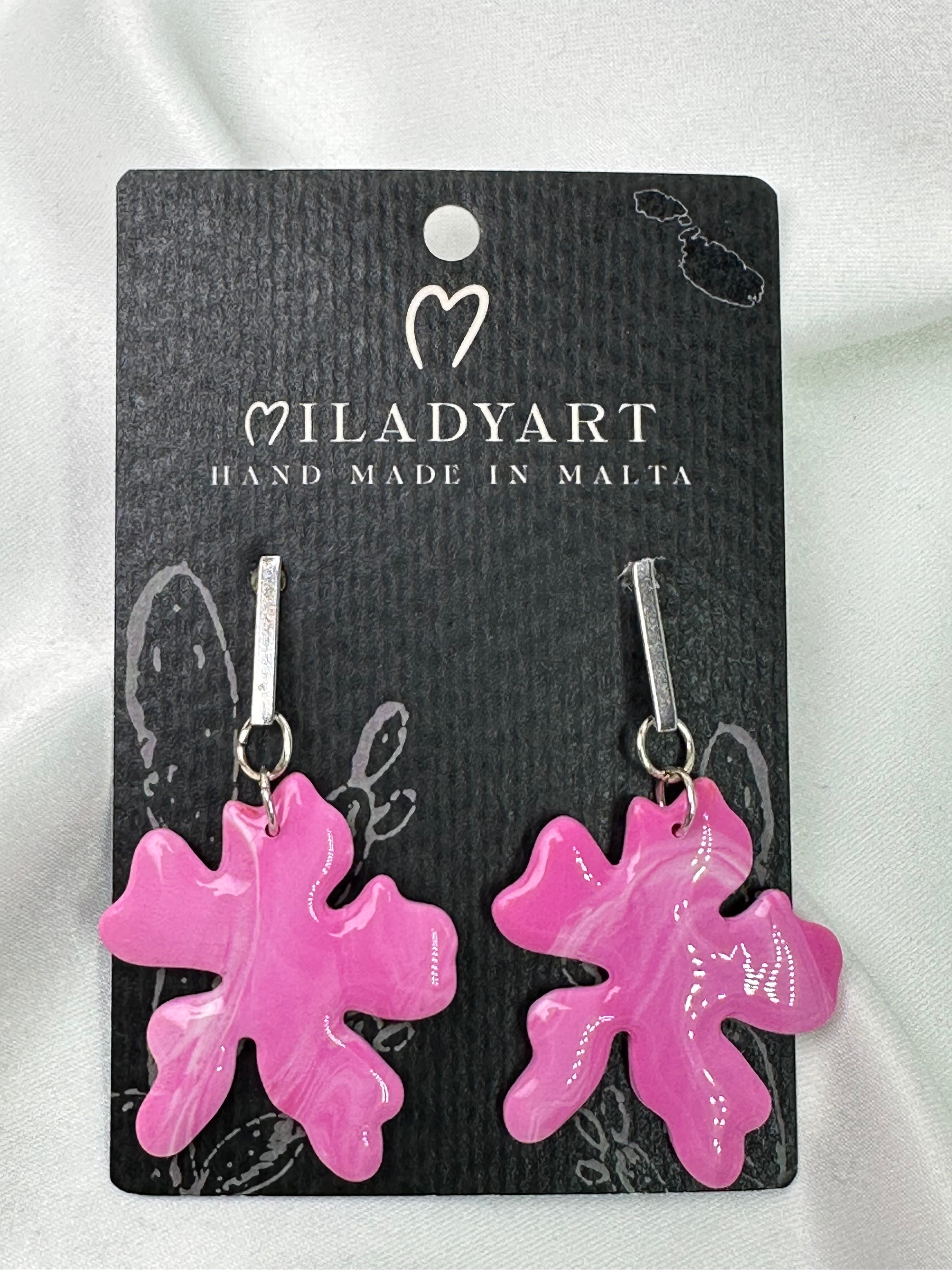 Earrings Pendant Flower Fantasy Rose