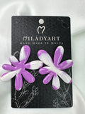 Earrings Flower Fantasy Violet