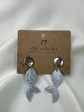 Earrings Pendent Little Fish Gray