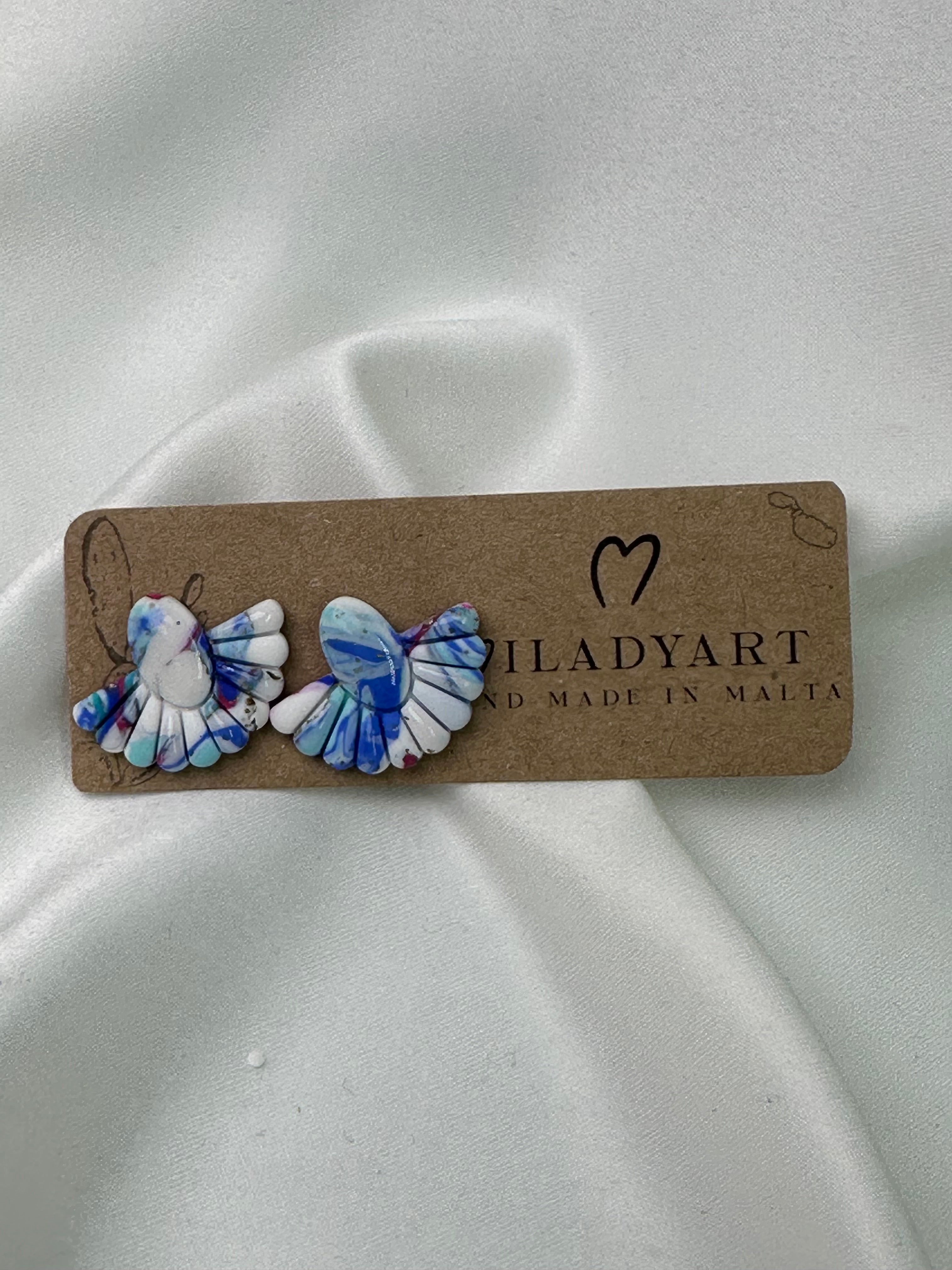 Earrings Small Geometrics Blue