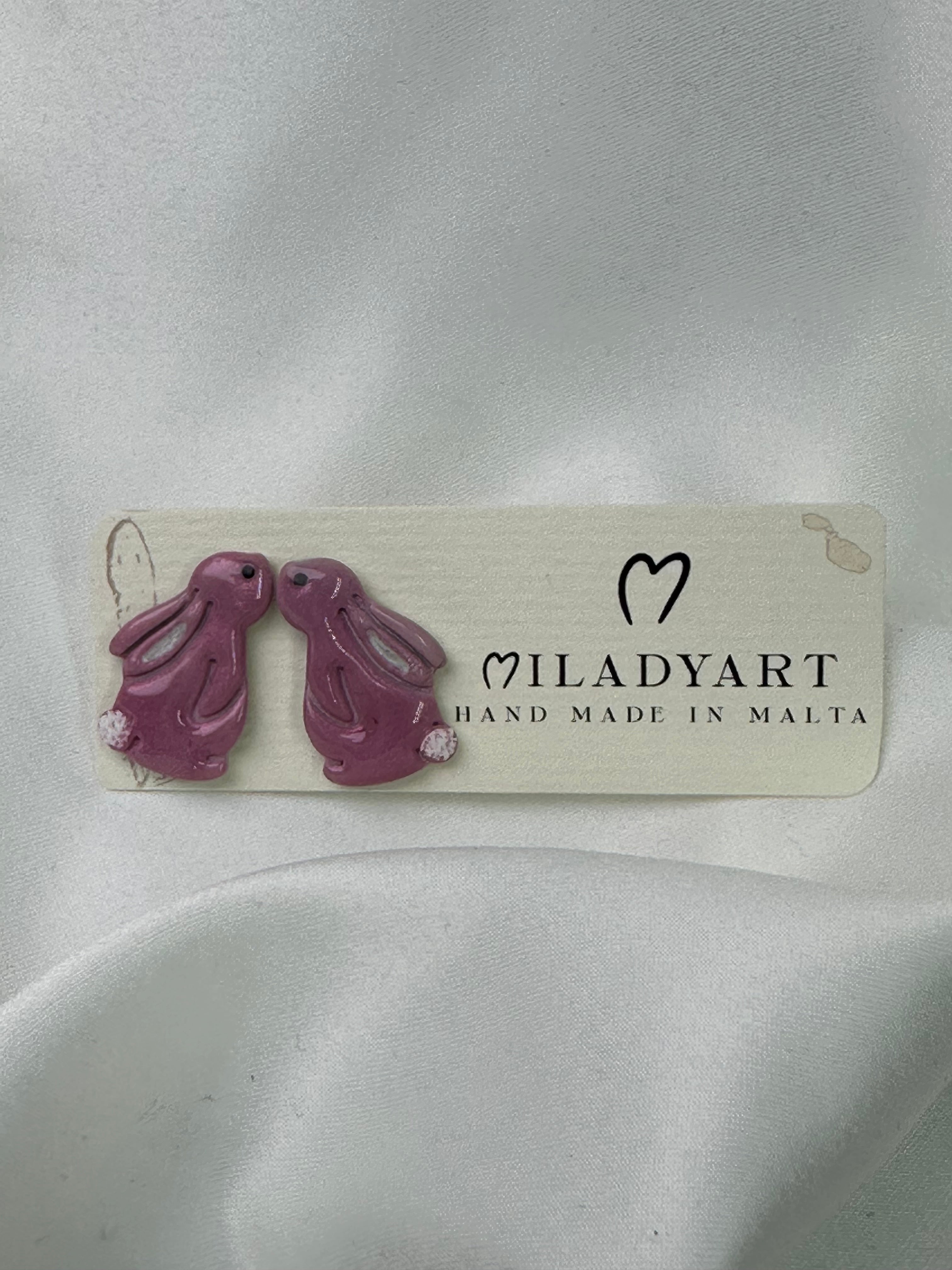 Earrings Rabbit Pink