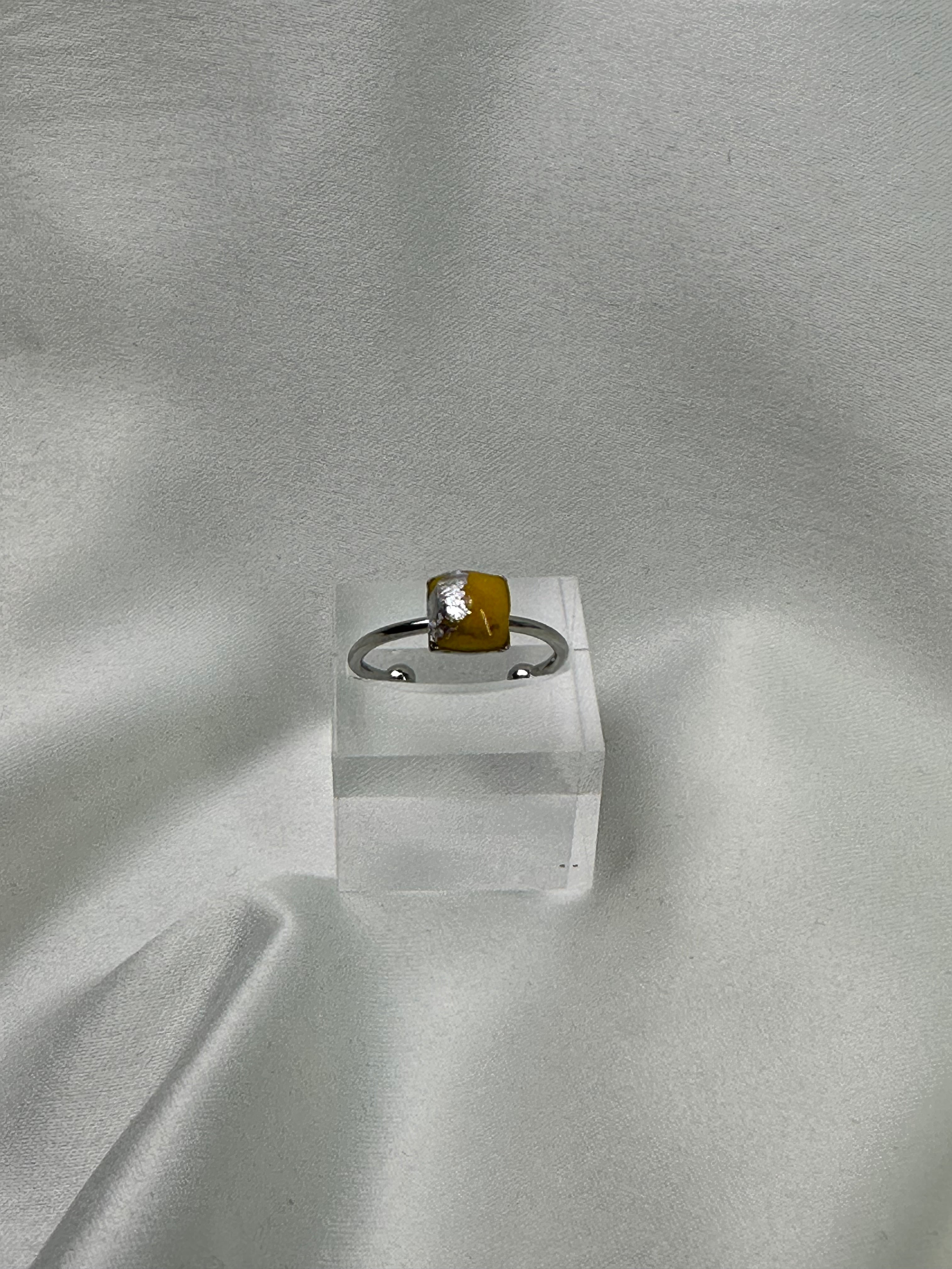 Ring Adjustable Size Small Yellow