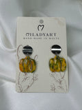 Earrings Pendant Pumpkin Yellow