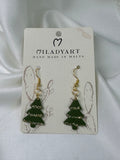 Earrings Pendant Chistmas Tree Gold